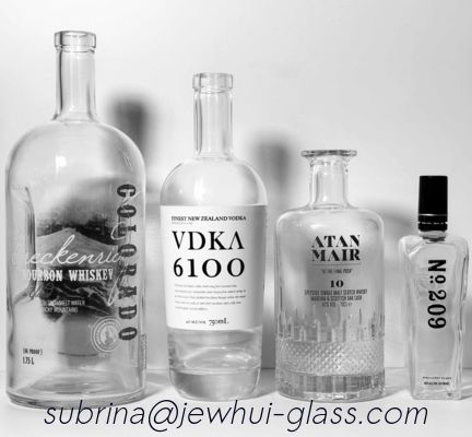 acheter bouteille en verre de la tequila 0.75L avec l'impression du bouchon en verre ISO14001 d'or fabrication en ligne