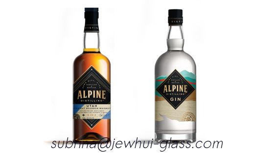 acheter 750ml Apline Whiskey  Glass Bottle -Customization, Super Flint Glass Bottle, American Rum fabrication en ligne