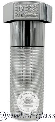 acheter Une bouteille en verre en tequila argentée, une bouteille en verre Super Flint avec bouchons de verre. fabrication en ligne