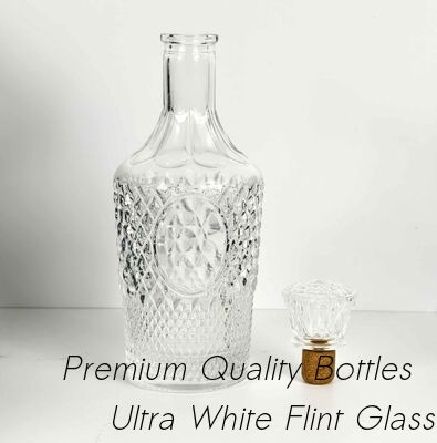 acheter Bouchon en cristal Verre à brandy Carafe en verre Bouteille en verre Dorure électrolytique fabrication en ligne