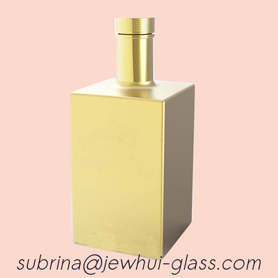 acheter aluminium 1050g d'or de estampillage chaud de galvanoplastie d'or de bouteille en verre de la place 0.7L fabrication en ligne