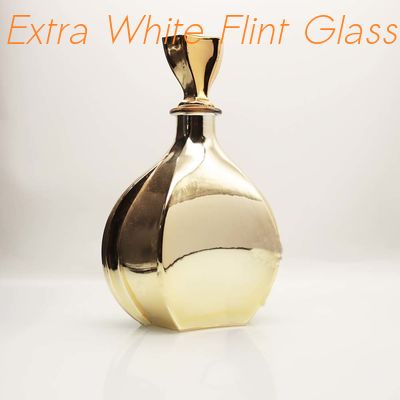 acheter Galvanoplastie d'or de bouteille en verre de carafe de bouteille de Crystal Glass Stopper Brandy Glass online manufacture