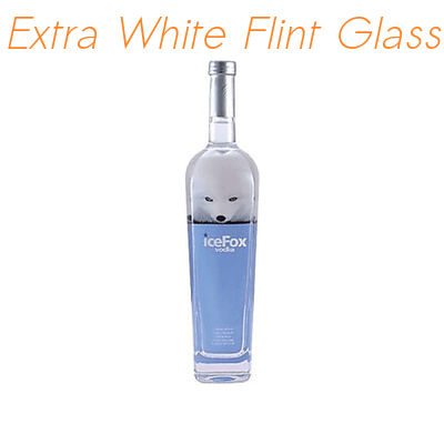 acheter 18.5mm 750ml Gin Bottle ISO9001 Crystal White Glass Decal Painting online manufacture