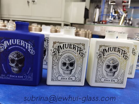 Bon prix Bouteille en verre carrée de gin 750 ml en ligne