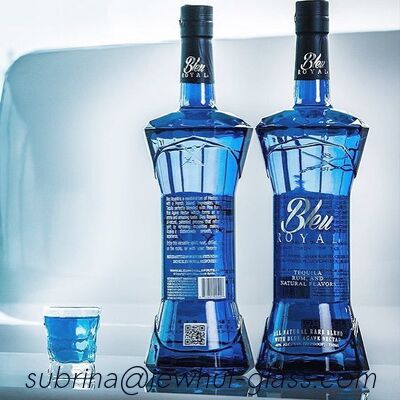 Bon prix 750m Bouteille en verre de vodka bleue royale en ligne