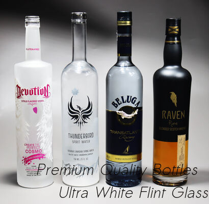 Bon prix Bouteille en verre de 200 ml, 500 ml et 1750 ml avec lettres en relief en ligne