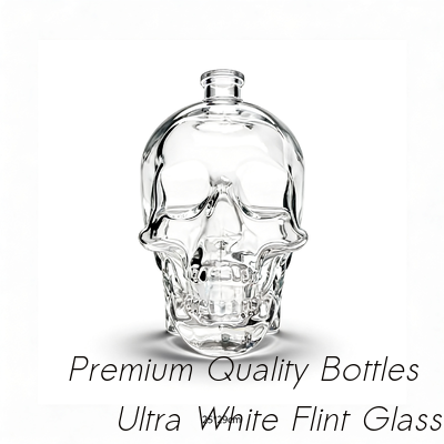 Bon prix Bouteille en verre de vodka à tête de cristal de 3000 ml / matériau en verre de super silex en ligne