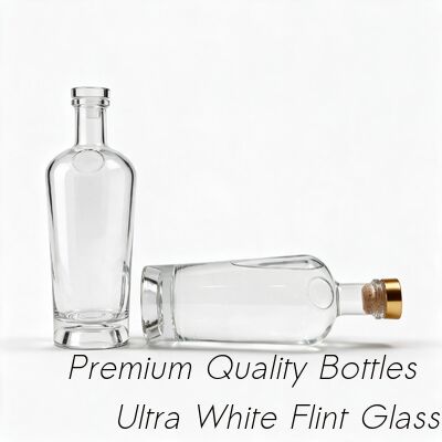 Bon prix Bouteille d'esprit en verre rond, bouteilles d'alcool en verre rond pour rhum, sochu, whisky 700 ml, 750 ml en ligne