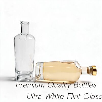 Bon prix Bouteille d'esprit en verre rond, bouteilles d'alcool en verre rond pour rhum, sochu, whisky 700 ml, 750 ml en ligne